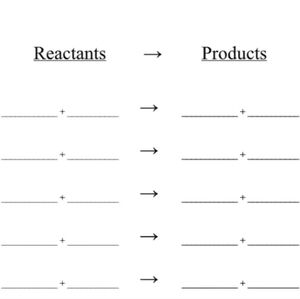 Chemistry Reactions Workbook (1000 Reactions)